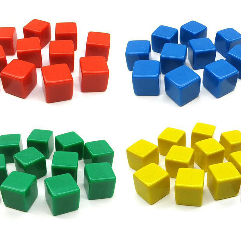 10Pcs 16MM Blank Dice Paintless Plain Poker Dice Chess Teaching Dice@