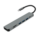 7 In 1 USB-C Docking Station Hub Type-C 4K HDMI PD Charging Dual USB Adapter