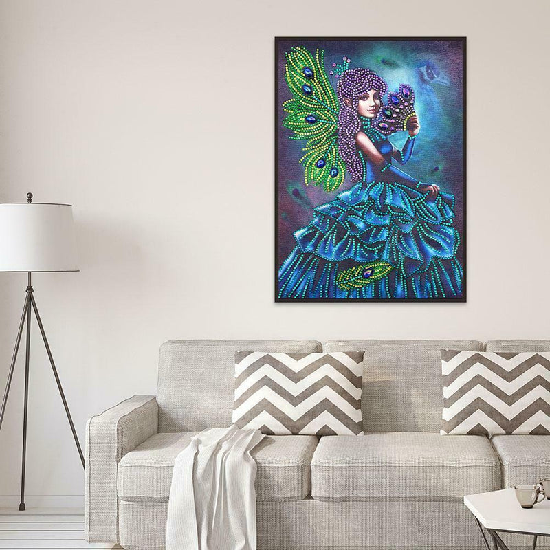 5D DIY Special Shaped Diamond Painting Girl Cross Stitch Mosaic Craft Kits