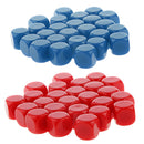 50 Pieces Opaque Blank Dice D6 for D&D RPG MTG Party Games Blue + Rose Red