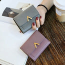 Matte Leather Small Women Wallet Mini Womens Wallets And Purses Short Femal B8K3