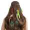 Women Girl BOHO Colorful Feather Peacock Hair head band Headband Prop