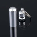 1pcs Waterproof Aluminum Pill Box Case Bottle Cache Drug Holder Keychain Co