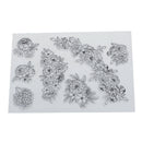 flowers transparent clear silicone stamp for diy scrapbooking photo decoratioME
