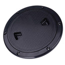 Marine Boat RV Black 6" Plastic Access Hatch Cover Lid Screw Out Deck Plate