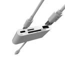 4 in 1 8 Pin Male to USB/TF/Memory Card/8 Pin Female OTG Camera Card Reader