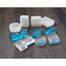 4 Pieces Jewelry Making Silicone Mold Moulds, Geometric Pendant Mold with Water