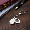 Outdoor Portable Metal Keychain Reading Newspaper Camping New Magnifier Map B2M6