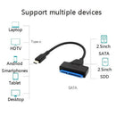 SATA to USB 3.1 Cable Adapter USB Type C SATA Converter for 2.5'' HDD/SSD OZ