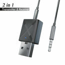 1X Bluetooth 5.0 USB Wireless Audio Music Stereo Adapter Dongle receiver Black