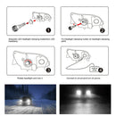 4-sides LED Headlight Kit 2000W 300000LM Hi-Lo Beam Bulbs Low Beam Headlights