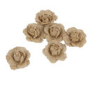 6 pcs linen Rose Flower for Wedding Decoration