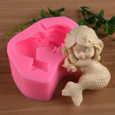 3DMermaid Cake Mold Sugar Glue MortarMold Chocolate Candy Cake Decoration ToolBX