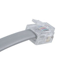 Gray Plastic Noodles 6P6C RJ11 M/M Flat Telephone Cable Cord 5M 16ft