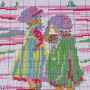 Stamped Cross Stitch Kit 11 Count Printed Sisters Beach Embroidery Crafts