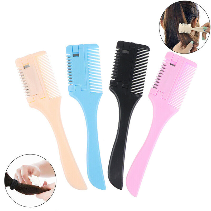 Double Sides Hair Cutting Thinning Hair Razor Comb Trimmer With Blades DIY T Gw