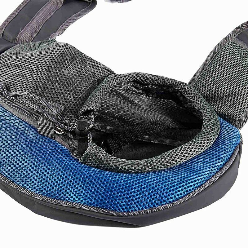 Pet Dog Cat Puppy Carry Travel Tote Shoulder Bag Purse Sling Backpack blue  O4N5