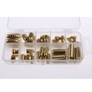 50 Pieces Bullet Shape Brass Fishing Tackle Box Set Fishing Lures Kit