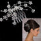 Bridesmaid Crystal Flower Hair Slide Comb Wedding Tiara Headpiece Jewelry
