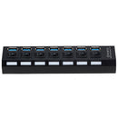 7 Ports 5Gbps USB 3.0 HUB High Speed Multi USB Splitter Power Expander (US) A