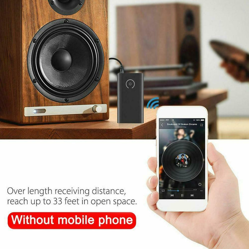 1 Wireless BT 5.0 Transmitter Receiver A2DP 3.5mm Audio Jack Aux Adapter