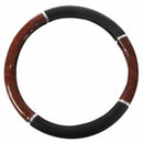 35710P Black Steering Wheel Cover with Woodgrain Design and Chrome Trim T3U5