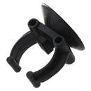 Plastic Aquarium Heater Clips Holder 33mm Dia Sucker 2 Pcs Black