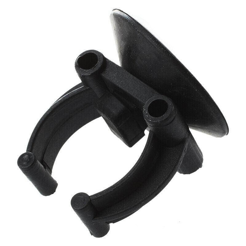 Plastic Aquarium Heater Clips Holder 33mm Dia Sucker 2 Pcs Black