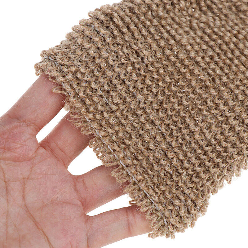 Natural Fiber Bath Exfoliating Glove Scrubber Washcloths Bathing Glove Mass Kw