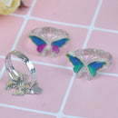 Mood ring band color changing by temperature ajustable child size JR