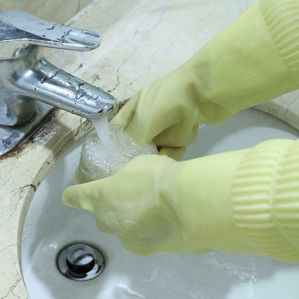 1 Pair Natural Latex Gloves Garden Rubber Wear Resistant Working Gloves