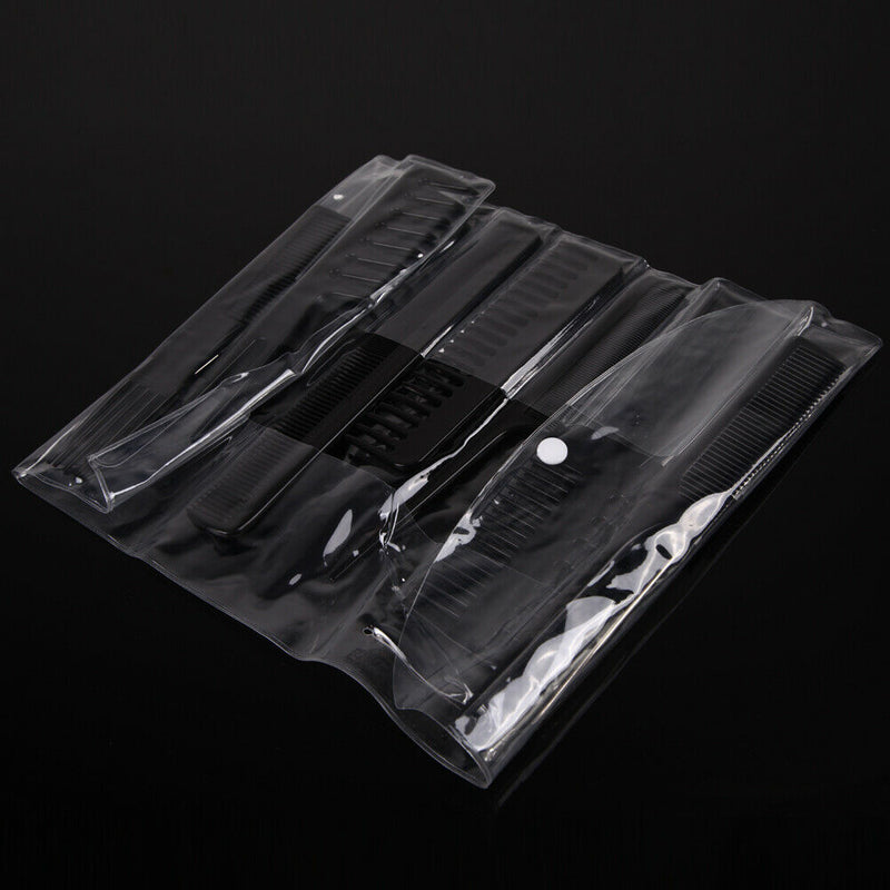 10Pcs Black Pro Salon Hair Styling Hairdressing Plastic Barbers Brush Combs A