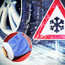 Car Ice Scraper Winter Warm Car Window Snow Shovel Removal Gloves (Blue)