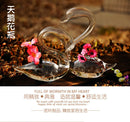Pair Glass Swan Flower Hydroponic Vase Bottle Micro Landscape DIY Terrarium