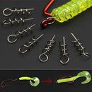 100Pcs Spring Twist Lock Fishing Hook Centering Pin for Soft Lure Bait Worm C R5