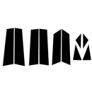 10Pcs Black Car Door Window Pillar Posts Piano Trim Cover Kit Fit for Mazda