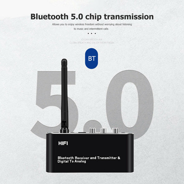 D09 Coaxial Toslink to Analog Wireless Audio Converter Bluetooth 5.0 Adapter
