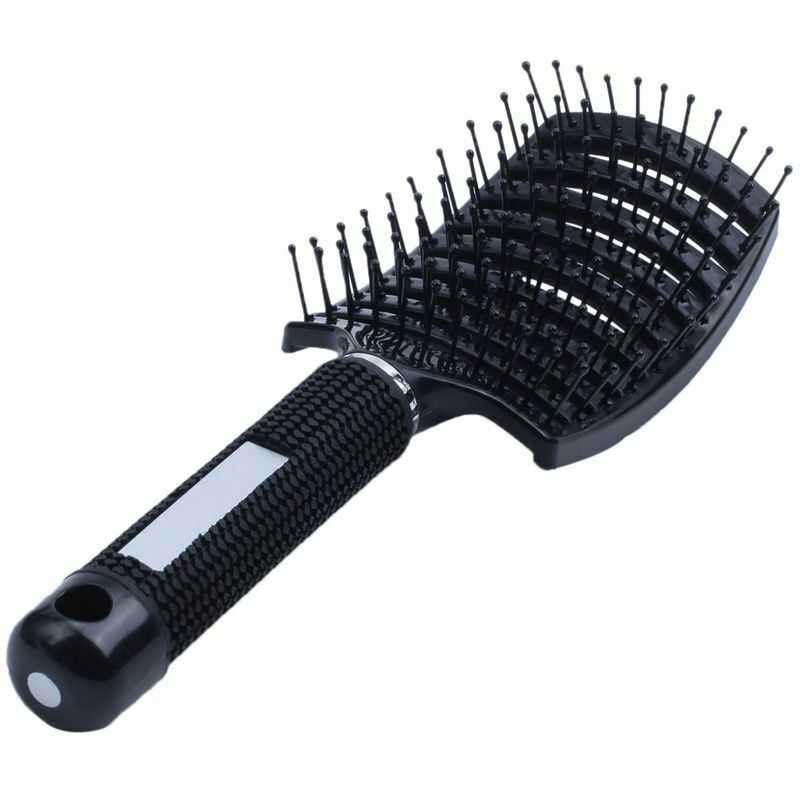 Vented Styling Hair comb Detangling Thick Hair Massage Brush Black L3H3