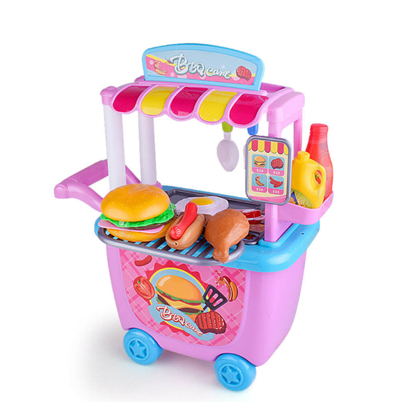 Kitchen Pretend Play Toys Set Simulation Western Food House Educational Playset