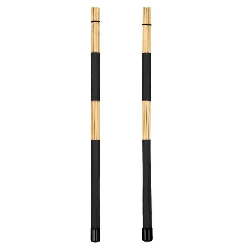 1 Pair Rods Drum Brushes Sticks Drum Stick Set for Jazz Folk Music (Black)