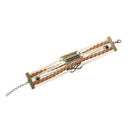 Love Heart Bracelet Braided Strap Charm Chain Bangle Bronze color