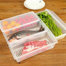 Food Storage Containers, Fridge Organizer Case with Removable Drain Plate T