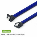 50CM SATA 3.0 III SATA3 7pin Data Cable Right Angle 6Gb/s SSD Cables HDD Ha E8F8