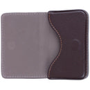 Magnetic Flip Leather Business Credit Card Case Holder Brown