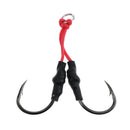 10Pcs Fishing Dual Assist Hook With PE Line Super Strong Braid Assist Cords
