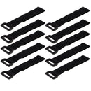 10x Reusable Nylon  Strap Cable Tie Wire Rope with Buckle Black