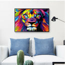 5D Full Square Drill Diamond Painting DIY Colorful Lion Cross Stitch Mosaic