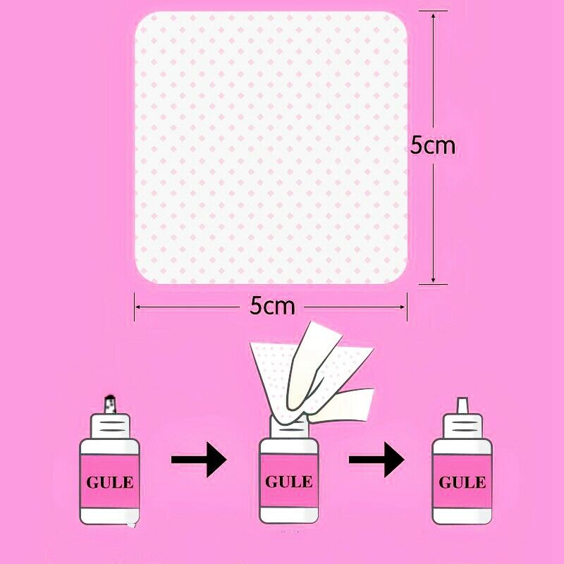 Funmix 170Pcs Eyelash Glue Remover Cotton Wipes Uv Gel Nail Tips Polish Rem R8R5