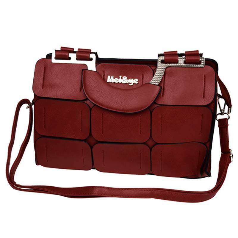 The new spring/summer women bag suture Boston bag inclined shoulder bag wom R3Y5