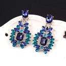 1Pair Luxury Women Crystal Rhinestone Big Dangle Drop Earrings Ear Stud Jewel Kw